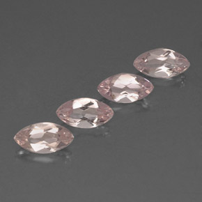 Morganite naturale rosa da  ct, marchesa, VVS