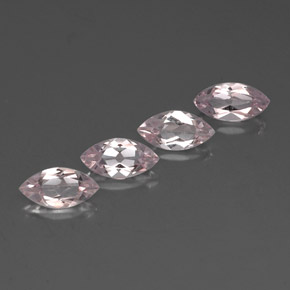 Morganite naturale rosa da  ct, marchesa, VVS