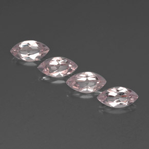 Gemme di Morganite Rosa chiaro naturale da 2.12 ct, Taglio marquise, VVS