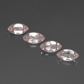Morganite naturale rosa da  ct, marchesa, VVS