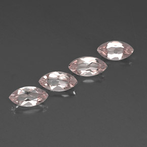 Morganite naturale rosa da  ct, marchesa, VVS