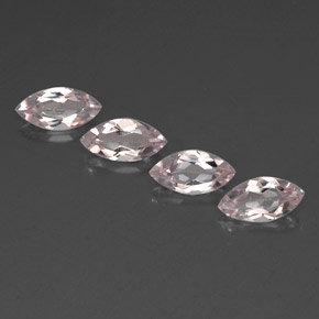 Morganite naturale rosa da  ct, marchesa, VVS