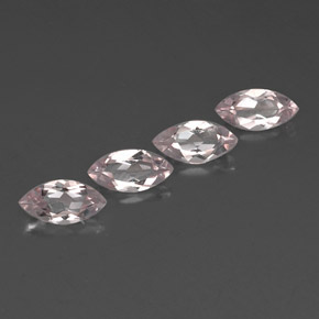 Morganite naturale rosa da  ct, marchesa, VVS