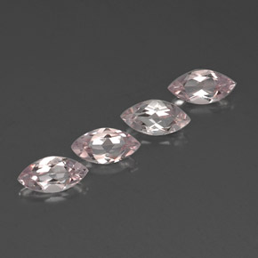 Gemme di Morganite Rosa chiaro naturale da 2.06 ct, Taglio marquise, VVS