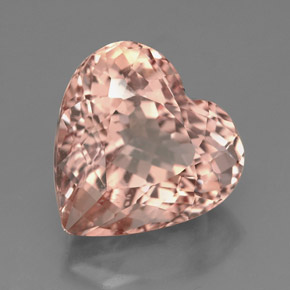 Morganite Color salmone naturale da 5.76 ct, A forma di cuore, VVS-VS