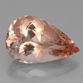 Morganite naturale rosa da 8,51 ct, taglio a pera, VVS