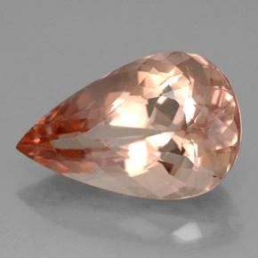 Morganite naturale rosa da 8,51 ct, taglio a pera, VVS