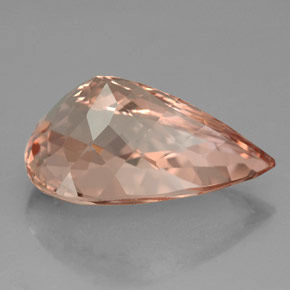 Morganite naturale rosa da 8,51 ct, taglio a pera, VVS