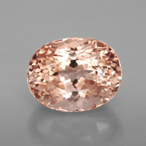 Morganite naturale rosa da 6,34 ct, taglio ovale, VS