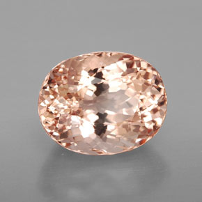 Morganite naturale rosa da 6,34 ct, taglio ovale, VS