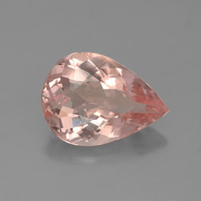 Morganite naturale rosa da 2,86 ct, taglio a pera, IF