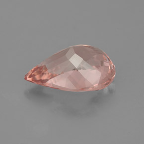 Morganite naturale rosa da 2,86 ct, taglio a pera, IF