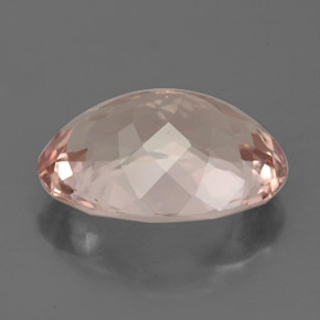Morganite Color salmone naturale da 3.32 ct, Taglio ovale, IF
