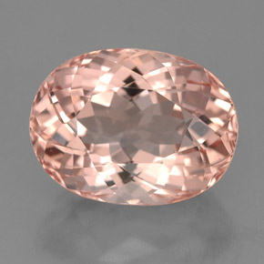 Morganite salmone naturale da 4,13 ct, taglio ovale, VVS-VS