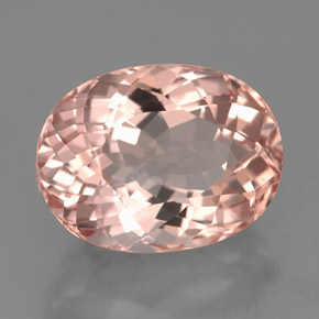 Morganite salmone naturale da 4,13 ct, taglio ovale, VVS-VS