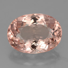 Morganite Color salmone naturale da 4.85 ct, Taglio ovale, VVS