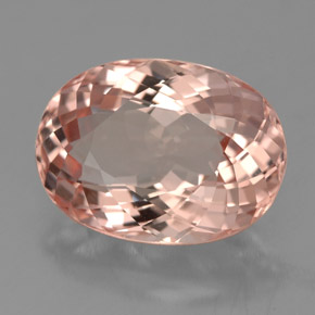 Morganite Color salmone naturale da 4.85 ct, Taglio ovale, VVS