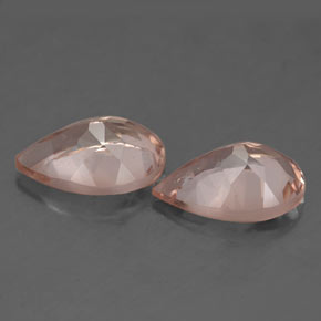 Gemme di Morganite Rosa chiaro naturale da  ct, Forma a pera, VS-SI