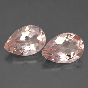 Morganite naturale rosa da  ct, taglio a pera, VS