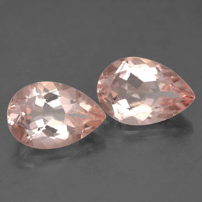 Morganite naturale rosa da  ct, taglio a pera, VS