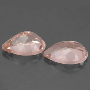 Morganite naturale rosa da  ct, taglio a pera, VS
