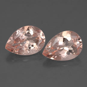 Gemme di Morganite Rosa chiaro naturale da  ct, Forma a pera, SI