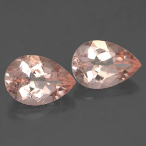 Gemme di Morganite Rosa chiaro naturale da  ct, Forma a pera, SI