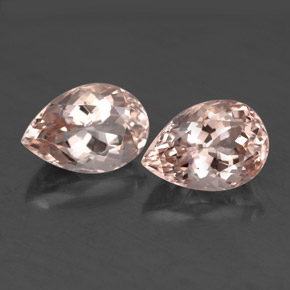 Morganite naturale rosa da  ct, taglio a pera, VVS