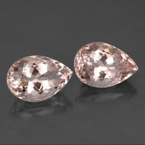 Morganite naturale rosa da  ct, taglio a pera, VVS