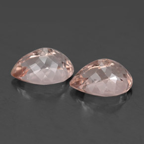 Morganite naturale rosa da  ct, taglio a pera, VVS