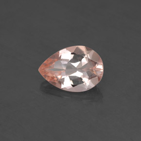 Morganite naturale rosa da 1,63 ct, taglio a pera, VVS-VS