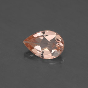 Morganite naturale rosa da 1,53 ct, taglio a pera, VS