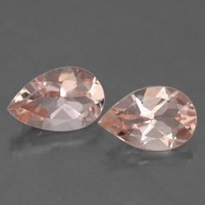 Morganite naturale rosa da  ct, taglio a pera, VS-SI