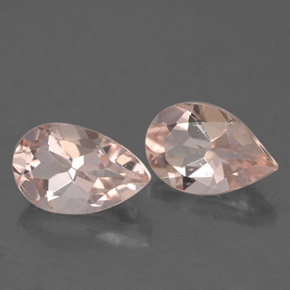 Morganite naturale rosa da  ct, taglio a pera, VS-SI