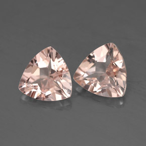 Gemme di morganite rosa chiaro naturale da  ct, trillion, VS