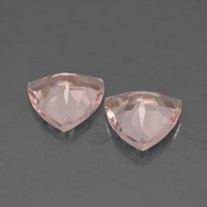 Gemme di morganite rosa chiaro naturale da  ct, trillion, VS