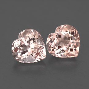 Morganite naturale rosa da  ct, a forma di cuore, VS