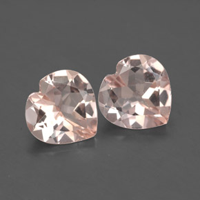 Morganite naturale rosa da  ct, a forma di cuore, VS