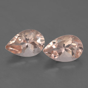 Morganite naturale rosa da  ct, taglio a pera, VS