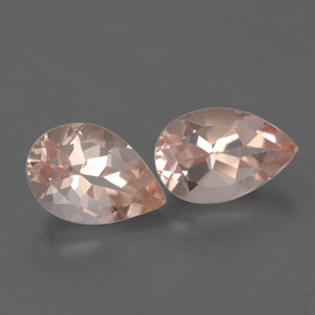 Morganite naturale rosa da  ct, taglio a pera, VS