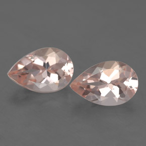 Gemme di Morganite Rosa chiaro naturale da  ct, Forma a pera, VS