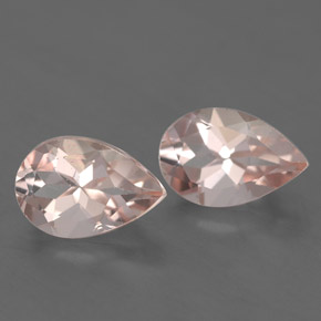 Gemme di Morganite Rosa chiaro naturale da  ct, Forma a pera, VS