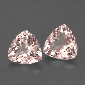 Morganite naturale rosa da  ct, trillion, VS