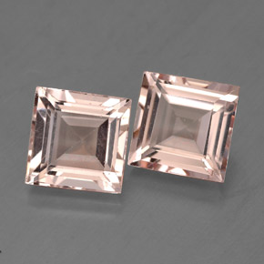 Morganite naturale rosa da  ct, quadrato, VS