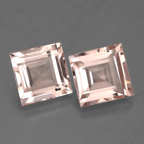 Morganite naturale rosa da  ct, quadrato, VS
