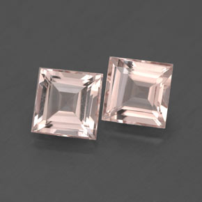 Morganite naturale rosa da  ct, quadrato, VS