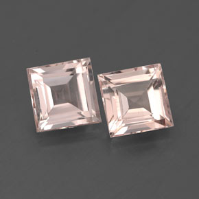Morganite naturale rosa da  ct, quadrato, VS
