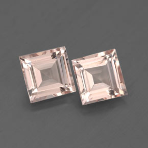 Gemme di Morganite Rosa chiaro naturale da  ct, Quadrato, VS