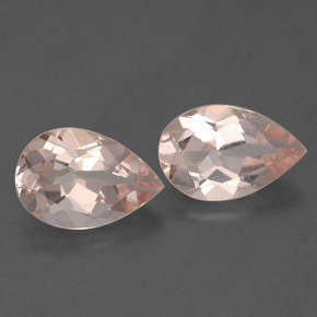 Morganite naturale rosa da  ct, taglio a pera, VS