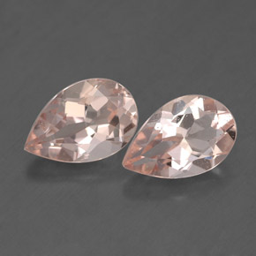 Morganite naturale rosa da  ct, taglio a pera, VS